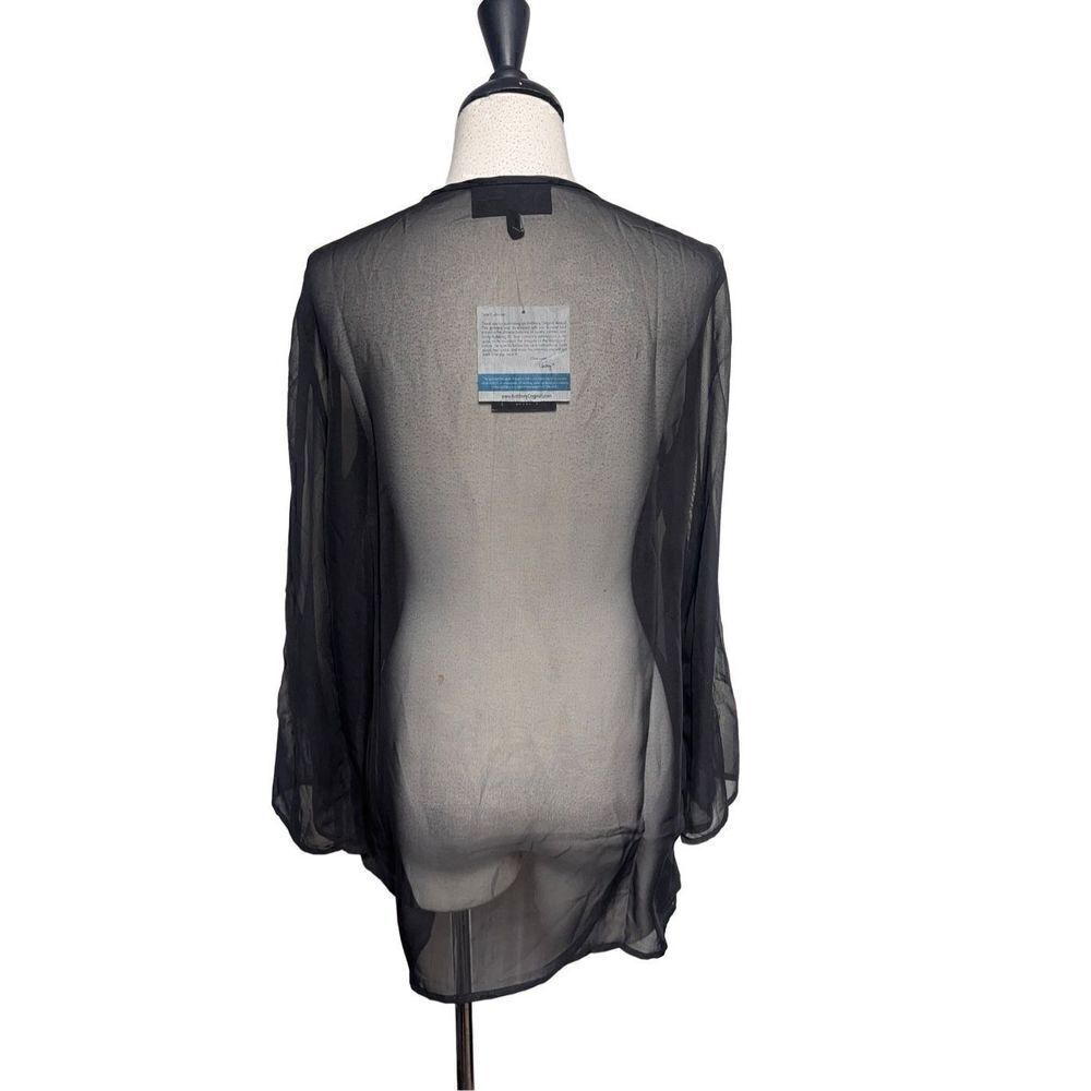 Anthony Original NWT Black Embellished Sheer Tunic, Blouse, Dress Size 8 - Picture 5 of 6